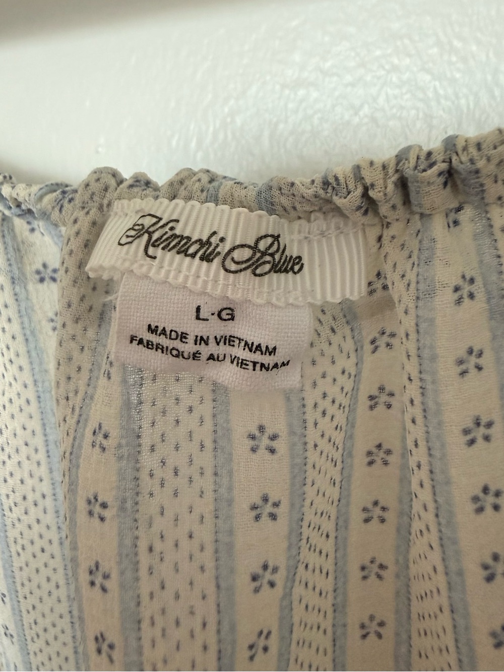 URBAN OUTFITTERS Kimchi Blue Light Blue Striped Smocked Crop Top - Picture 5 of 7